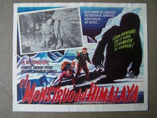 Abominable Snowman Of The Himalayas Mexican Lobby Card Peter Cushing Val Guest