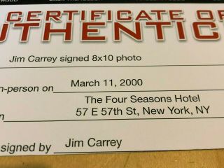 Jim Carrey Signed Autgraphed Batman Forever Movie 8x10 Photo Proof 5