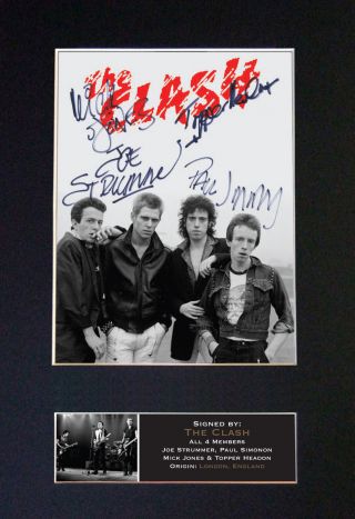 The Clash - Signatures /autographed Photograph - Museum Grade - World