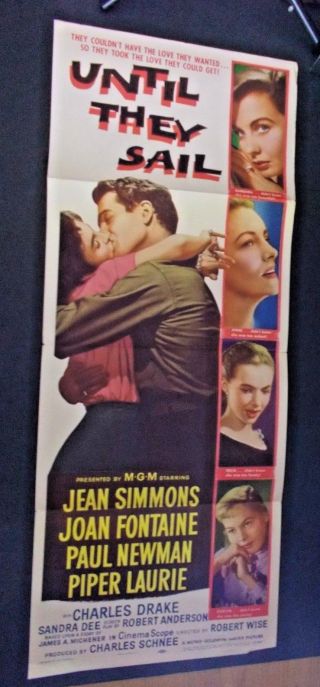 Until They Sail Insert Movie Poster - 1957 - Jeanne Simmons - Fontaine - Newman