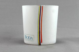A Small Bertil Vallien Kosta Boda Rainbow Vase.  Swedish Art Glass B