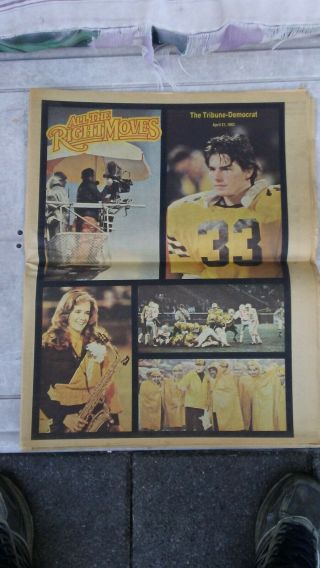 1983 Movie All The Right Moves.  Johnstown,  Pa Newspaper Insert