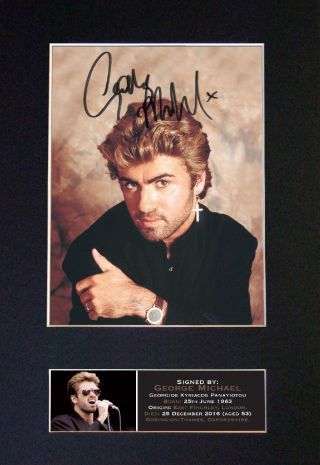 George Michael / Wham - Stunning Rare Signature / Autographed Photograph