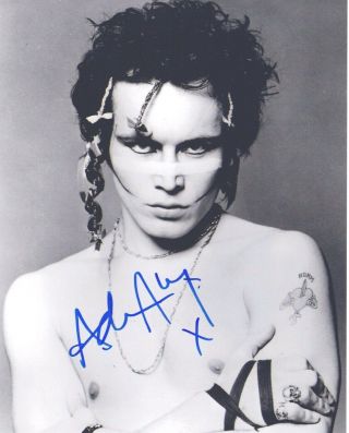 Signed B&w Photo Of Adam Ant Of Music