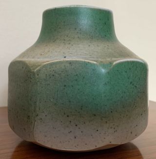 Vintage Hand Crafted Studio Pottery Ceramic Vase Mid Century Modern Signed 70s