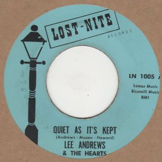 Lee Andrews Quiet As Its Kept Lost - Nite Ln 1005 Soul Northern Motown