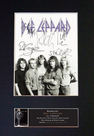 Def Leppard - Signed By All 5 Band Members Autographed Photograph Top Seller⭐⭐⭐⭐⭐