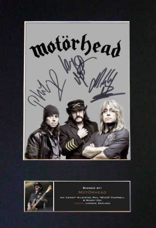 Motorhead Rare Signed / Autographed Photograph - Museum Grade - Top Seller ⭐⭐⭐⭐⭐