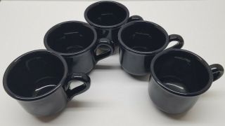 Mamma Ro Set Of 5 Cobalt Blue Pottery Coffee Tea Mugs Made In Italy