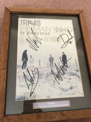 Framed Travis “the Man Who” Signed Tour Poster With Certificate Of Authenticity