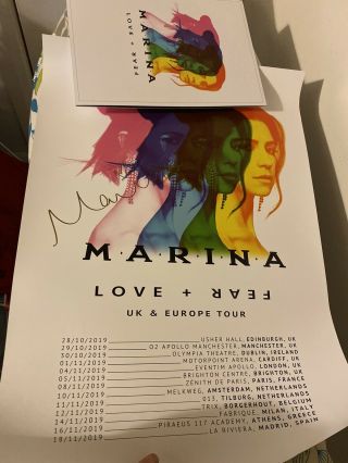 Marina Signed Poster And Programme Vip And The Diamonds