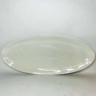 Williams Sonoma Large Oval White Fish Platter Made In Italy Serving Tray