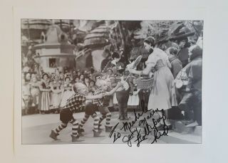 Wizard Of Oz : Jerry Maren " The Lollipop Kid " Munchkin Autographed 8x10 Photo