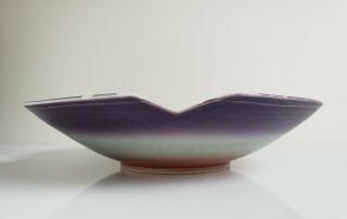 Vintage WAYNE BATES Studio Art Pottery Geometric Sgraffito Bowl,  Signed,  1999 5