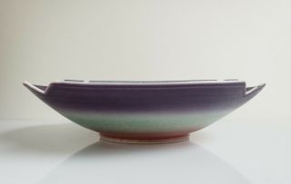 Vintage WAYNE BATES Studio Art Pottery Geometric Sgraffito Bowl,  Signed,  1999 6