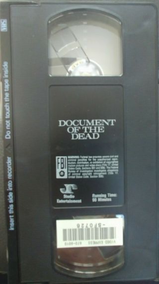 Dawn of the Dead ' 78 autographed/hand - signed x24 Docu of the Dead vhs;Romero,  23 3