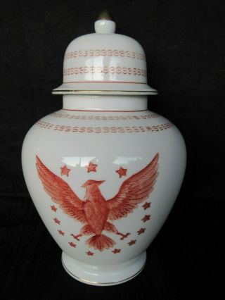 Rare Vintage Ethan Allen American Traditions Eagle & Stars American Ginger Jar