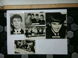 Rare Vintage 1964 The Beatles Valex And Brel,  Photographs,  5 In Total.