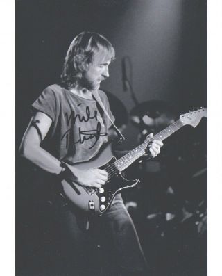 Signed B&w Photo Of Mike Rutherford Of Music