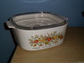 VINTAGE CORNING WARE 5 QUART SPICE OF LIFE CASSEROLE DUTCH OVEN A - 5 - B WITH LID 2
