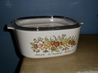 VINTAGE CORNING WARE 5 QUART SPICE OF LIFE CASSEROLE DUTCH OVEN A - 5 - B WITH LID 3
