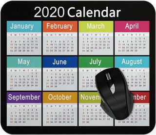 2020 Calendar Mouse Pad Gaming Mouse Pad Mousepad Nonslip Rubber Backing