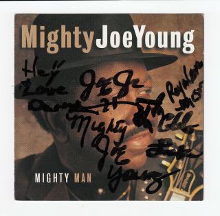 Might Joe Young & Unknown Artists Signed " Mighty Man " Cd Jacket.  Psa/dna A1933