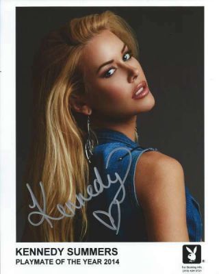 Kennedy Summers Pmoy 2014 Autographed/signed 8x10 Photo Picture Playboy Playmate