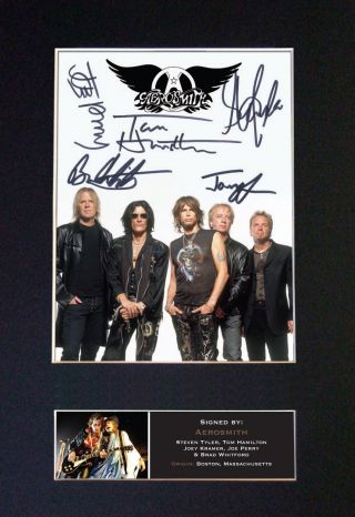 Aerosmith - Rare Full Set Of 5 Autographs - Signed Photograph - Top Seller ⭐⭐⭐⭐⭐