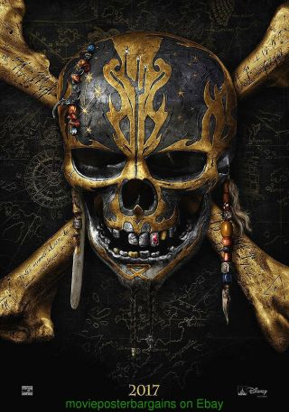 Pirates Of The Caribbean Dead Men Tell No Tales Movie Poster 27x40 Advance Style