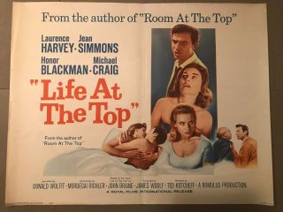Half Sheet Poster 22x28: Life At The Top (1965) Jean Simmons