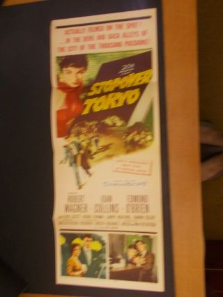 Stopover Tokyo Insert Movie Poster - 1957 - Robert Wagner - Joan Collins