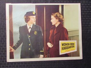 1950 Women From Headquarters 14x11 " Lobby Card Vg - 3.  5 Virginia Huston