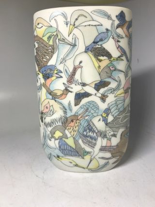 Rosenthal Studio Line Ceramic German 100 Jahre Birds Seagulls Vase 7 " Tall