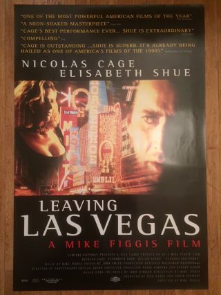 Leaving Las Vegas 1995 British Uk Film Poster Nicolas Cage