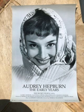 Audrey Hepburn The Early Years Film Poster The Secret People