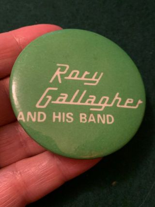 Rory Gallagher And His Band Vintage Metal Large Tin Pin Badge