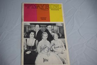 Debbie Reynolds Signed Playbill For Irene Minskoff Theatre,  Carrie In Cast,  1973