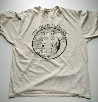 The Dead Milkmen Cow T Shirt Beige Size Xl