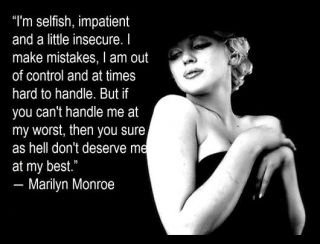 Marilyn Monroe Fridge Magnet 6x8 Sexy Quote Magnetic Poster