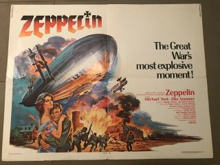 Half Sheet Poster 22x28: Zeppelin (1971) Michael York,  Elke Sommer