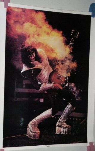 Vintage Kiss Ace Frehley Guitar Carnival Size Poster