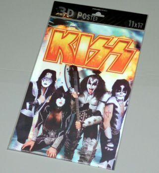 KISS Band Gene Simmons Ace Frehley Peter Criss Paul 3 - D Poster 11x17 2010 2