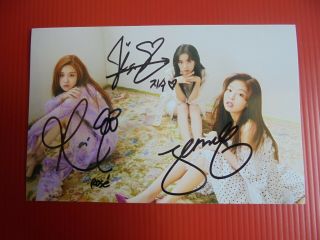 Blackpink Jennie Jisoo Rose Photo 4 X 6 Inches Hand Signed Autograph