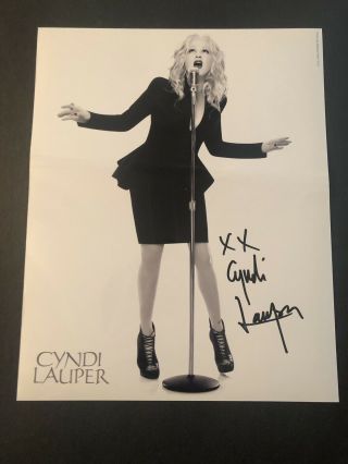 Cyndi Lauper Signed Autographed 8x10 Photo Auto Blue Angel