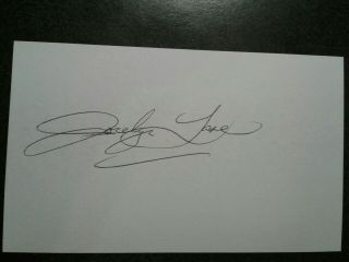 Jocelyn Lane Authentic Hand Signed Autograph Index Card - Elvis Presley Actress