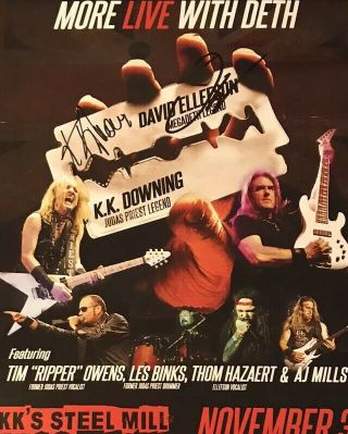Live After Deth - Signed Poster,  Judas Priest,  Megadeth