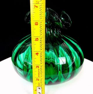 DEPRESSION GLASS RIB OPTIC GREEN LAMP SHADE SHAPED RUFFLED RIM 6 3/4 
