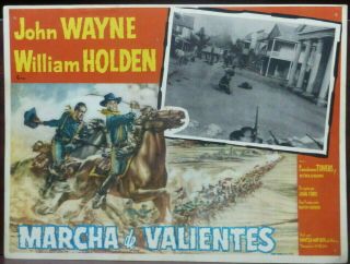John Wayne Horse Soldiers John Ford 1950s Lobby Card Spanish