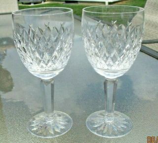 Set Of 2 Waterford Crystal Slane Water Goblets 7 "